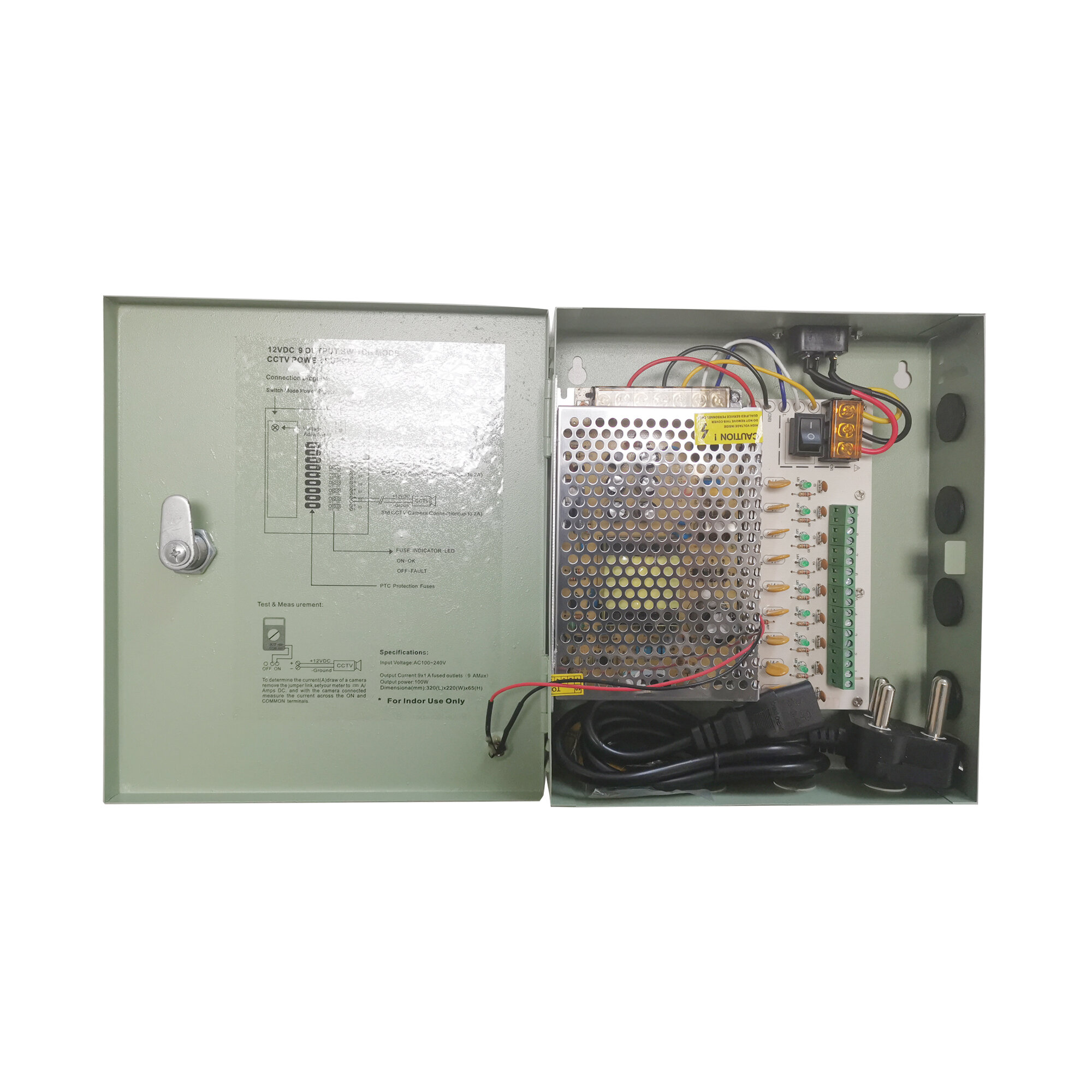 895-18-VS2009 9 Way, 8.3 Amp, 12Vdc power supply
